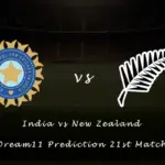India vs New Zealand Dream11 Prediction 21st Match